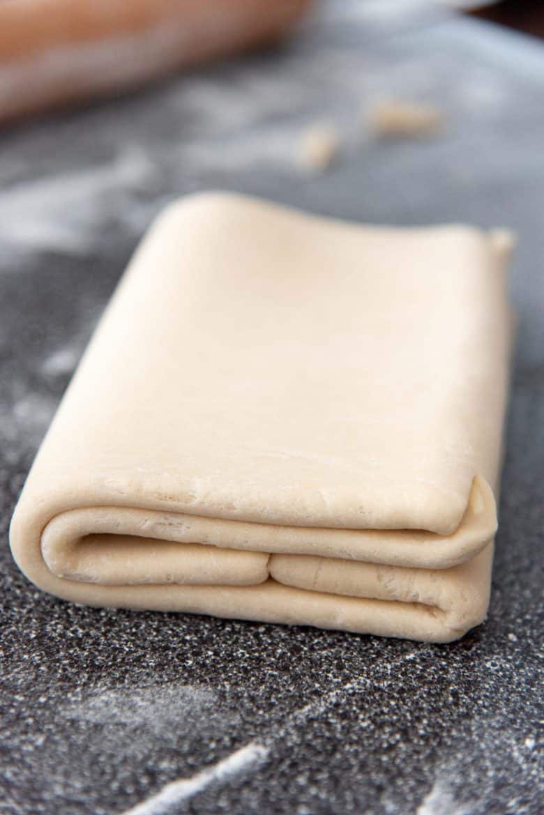 The double fold for croissant dough
