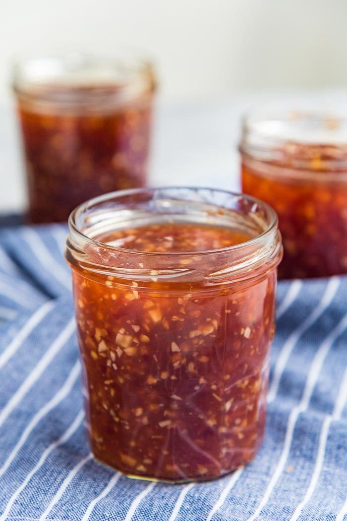 The Easiest and Best Sweet Chili Sauce recipe -  easy to make, and easy to adapt and most importantly absolutely delicious! Learn how to make it with step by step instructions. Great for canning too. 