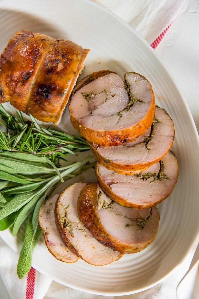 Learn how to make a Turkey Roulade - Step by step instruction on how to prepare turkey breast into a boneless roulade that is perfect for Thanksgiving!